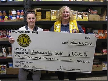 Lions support Food Shelf