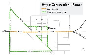Hwy. 6 construction through Remer downtown to begin July 5